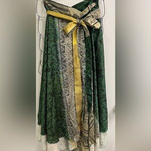 Darn Good Silk Reversible Wrap-around Skirt